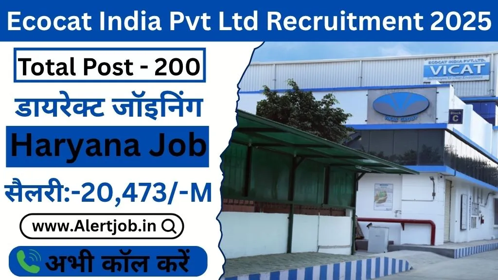 Ecocat India Pvt Ltd Recruitment 2025